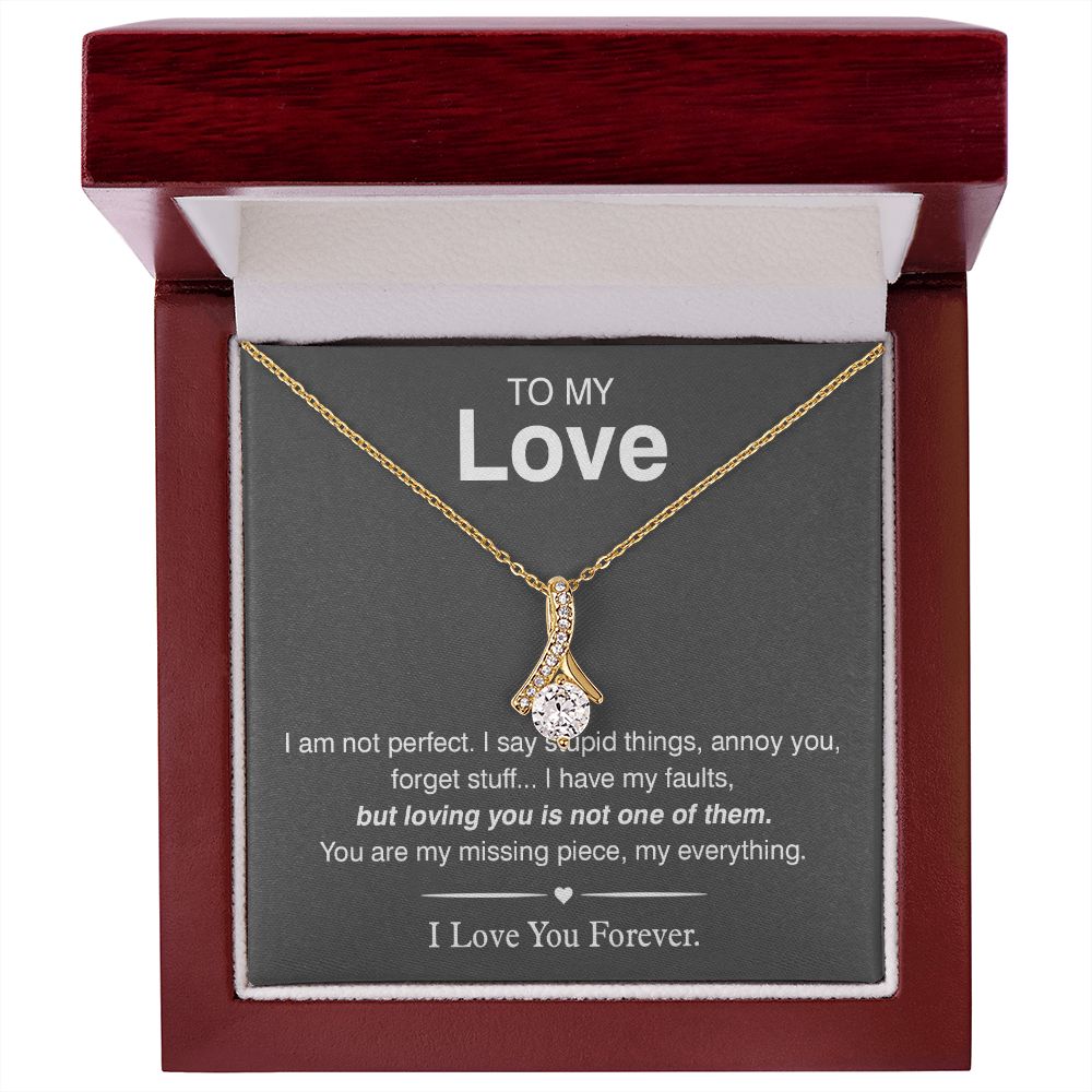 To My Love, You Are My Missing Piece Alluring Beauty Necklace
