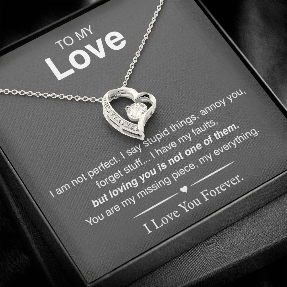 To My Love, You Are My Missing Piece Forever Love Necklace