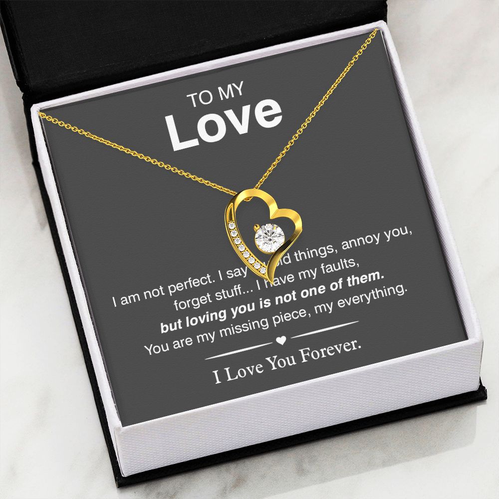 To My Love, You Are My Missing Piece Forever Love Necklace
