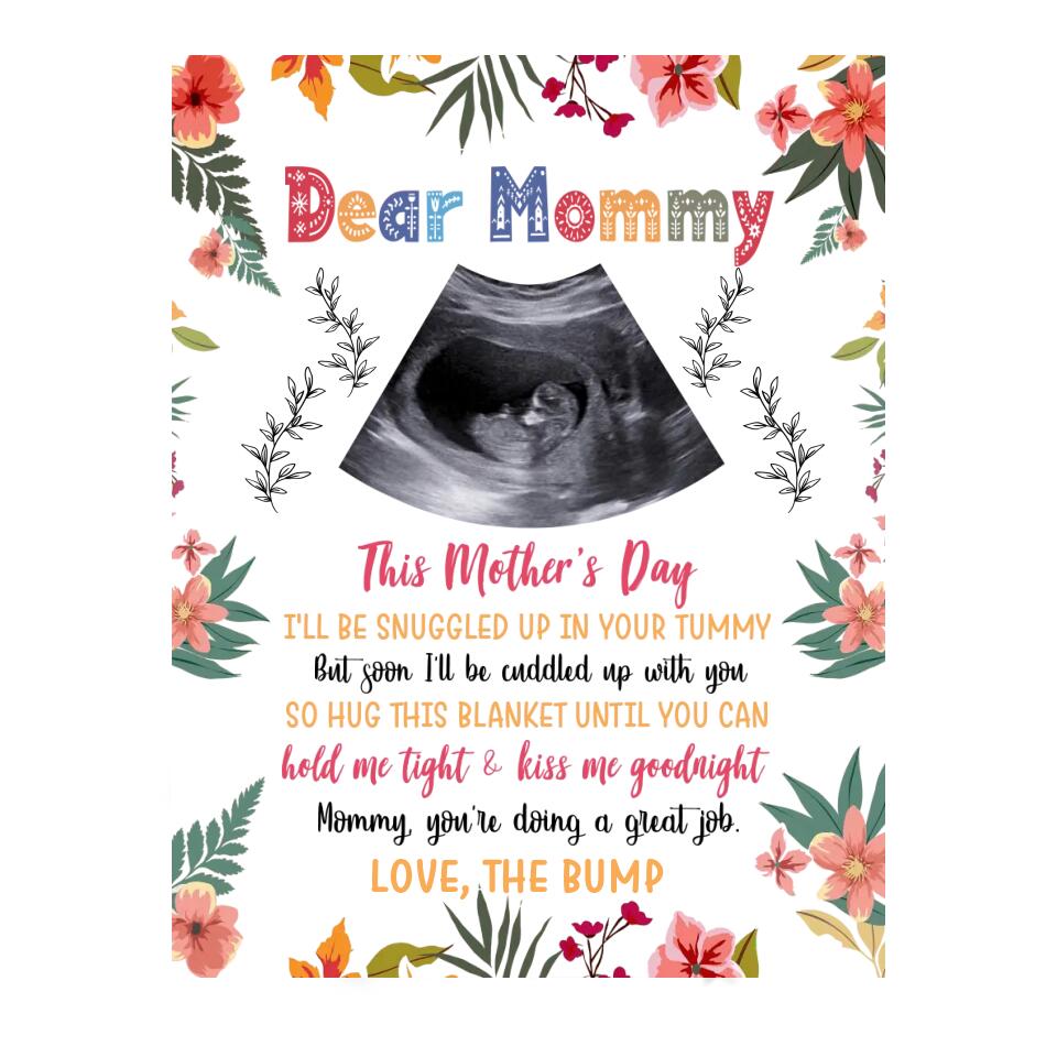 Mommy, You're Doing A Great Job - Personalized Blanket - Mother's Day Gift for Pregnant