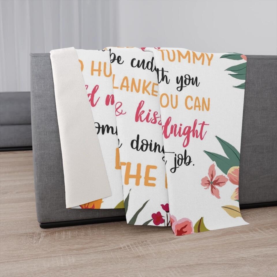 Mommy, You're Doing A Great Job - Personalized Blanket - Mother's Day Gift for Pregnant