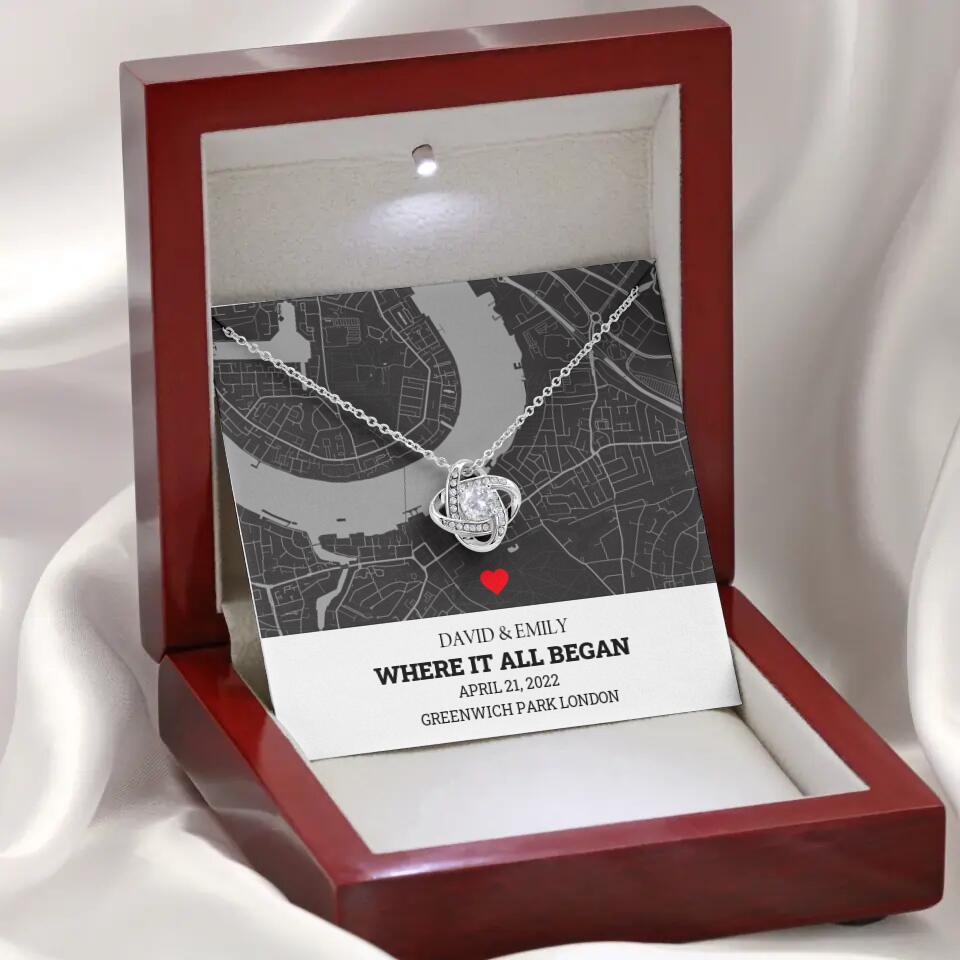 Anniversary Gift For Wife, Where We Met, Where It All Began Map