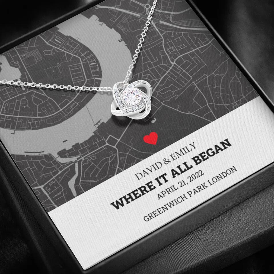 Anniversary Gift For Wife, Where We Met, Where It All Began Map