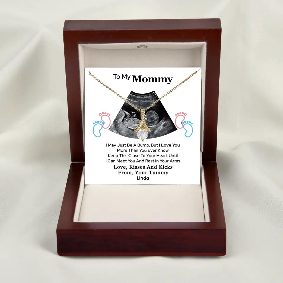 Pregnant Mom Gift, Expecting Mom Gift, Mom To Be Sonogram or Ultrasound Necklace - Best Mother's Day Gifts