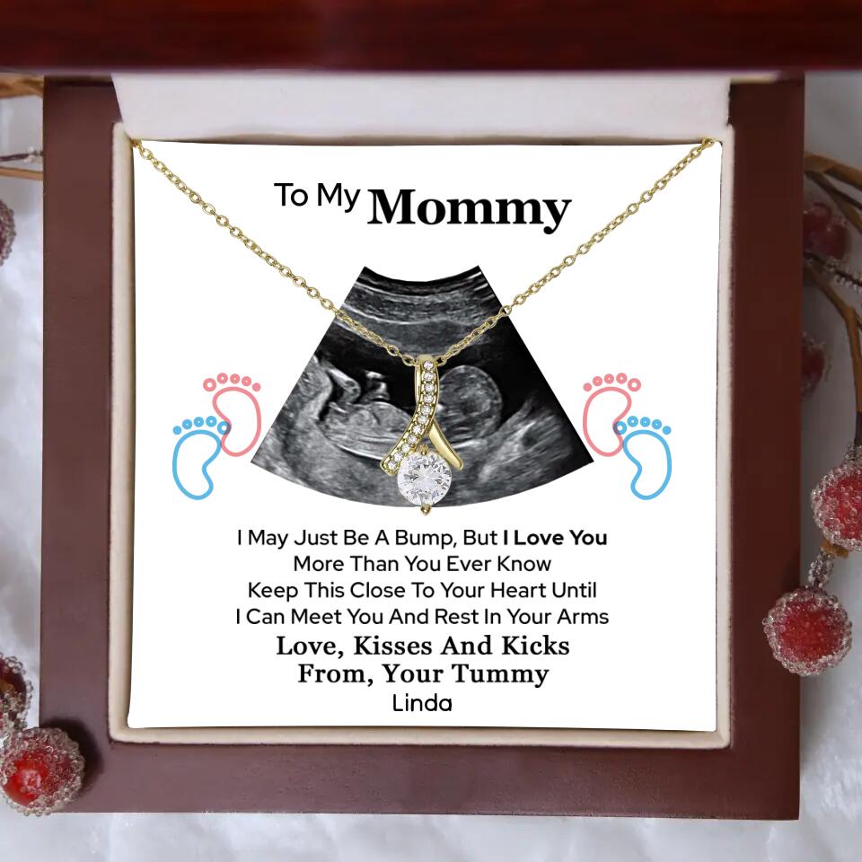 Pregnant Mom Gift, Expecting Mom Gift, Mom To Be Sonogram or Ultrasound Necklace - Best Mother's Day Gifts