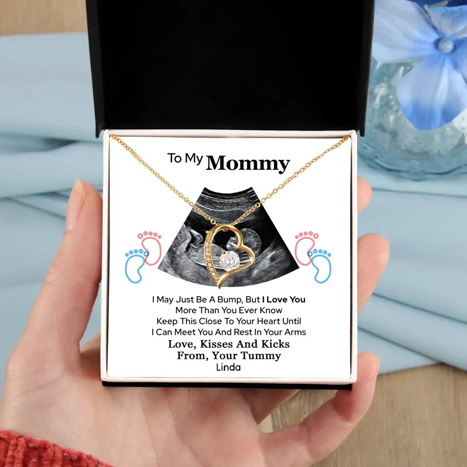 Pregnant Mom Gift, Expecting Mom Gift, Mom To Be Sonogram or Ultrasound Necklace - Best Mother's Day Gifts