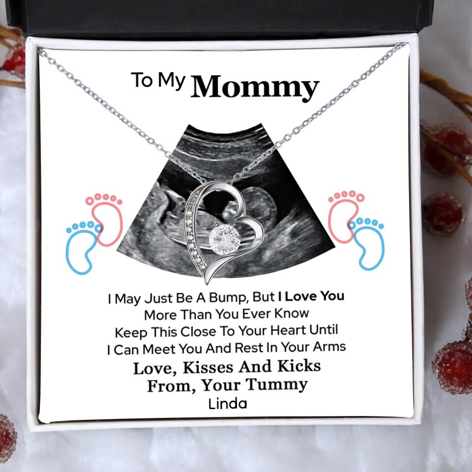 Pregnant Mom Gift, Expecting Mom Gift, Mom To Be Sonogram or Ultrasound Necklace - Best Mother's Day Gifts