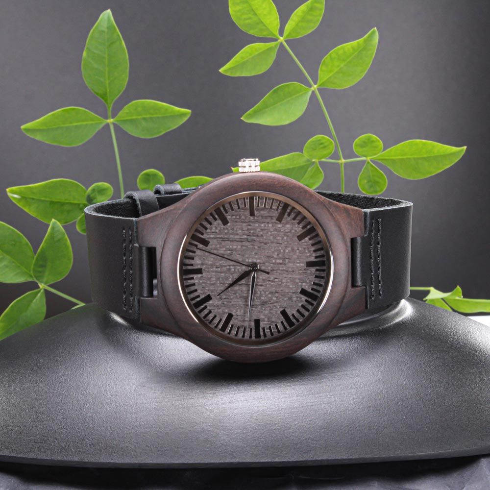 Man Our Journey So Far, Engraved Wooden Watch, Romantic Gift for Him, Christmas Gift Idea