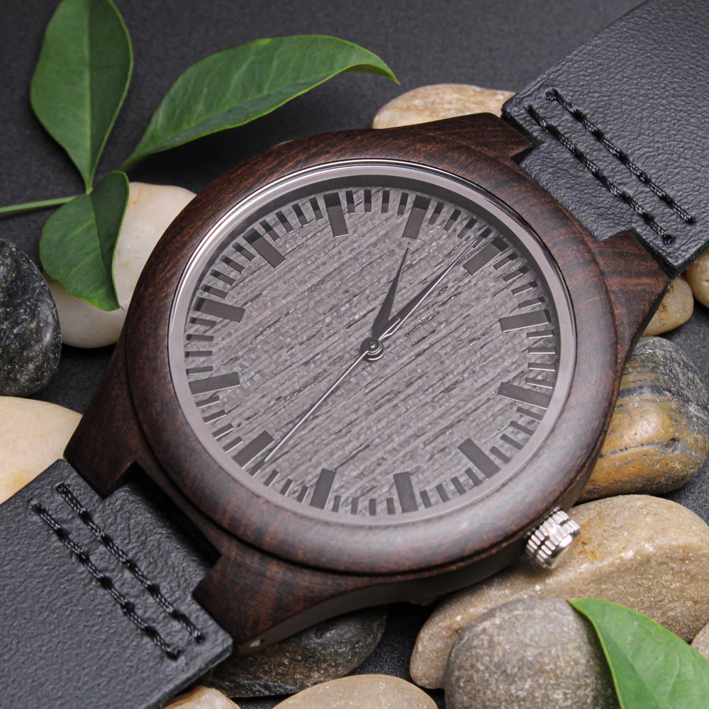 Man Our Journey So Far, Engraved Wooden Watch, Romantic Gift for Him, Christmas Gift Idea