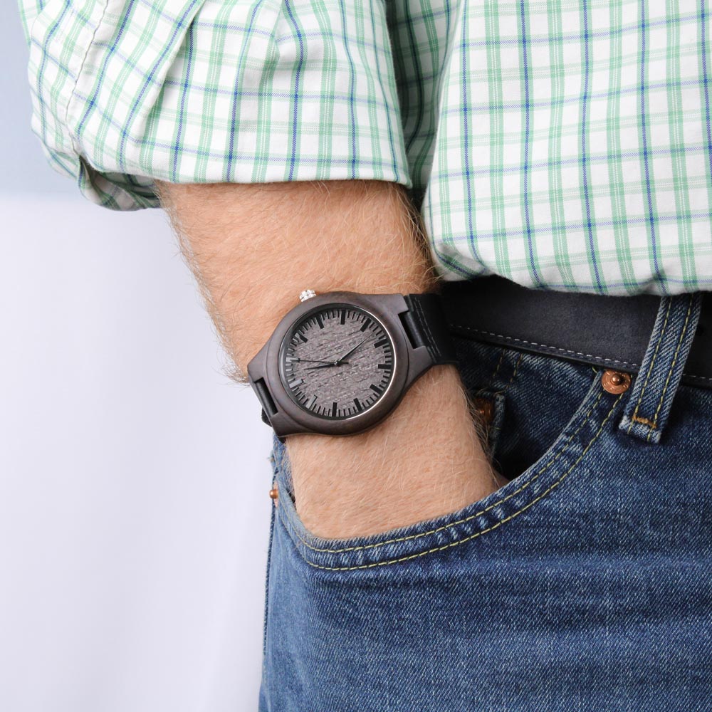 Man Our Journey So Far, Engraved Wooden Watch, Romantic Gift for Him, Christmas Gift Idea