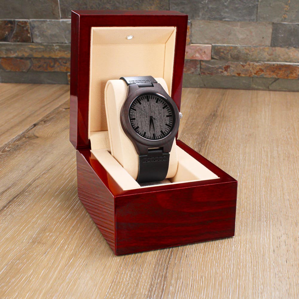 Man Our Journey So Far, Engraved Wooden Watch, Romantic Gift for Him, Christmas Gift Idea