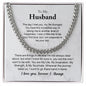 To My Husband Cuban Link Chain