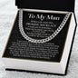 To My Man Cuban Link Chain