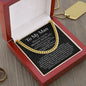 To My Man Cuban Link Chain