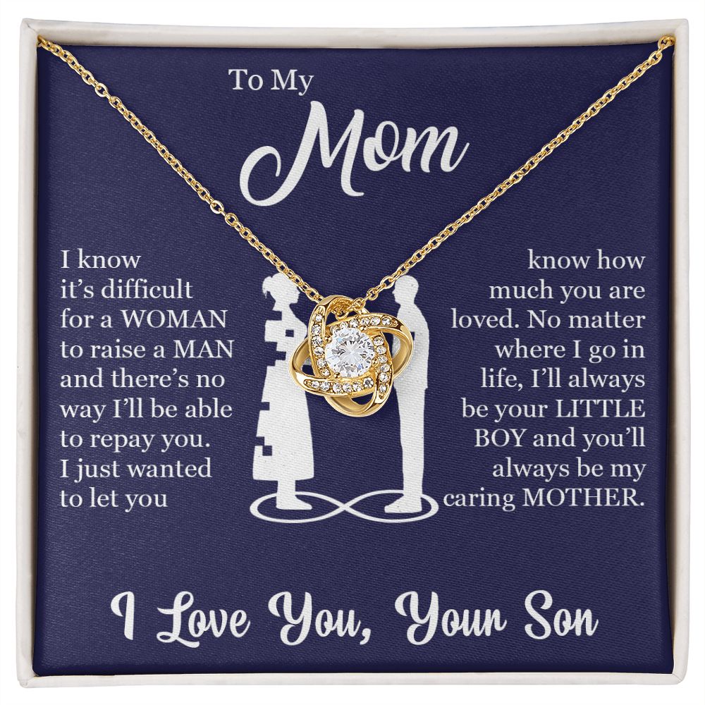 To My Mom Love Knot Necklace