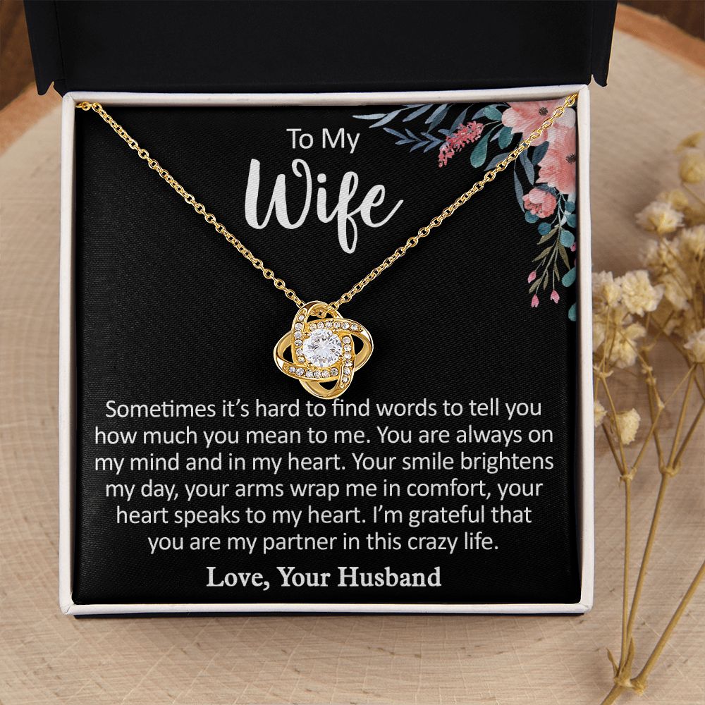To My Wife Love Knot Necklace