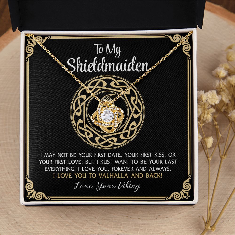 To My Shieldmaiden Love Knot Necklace