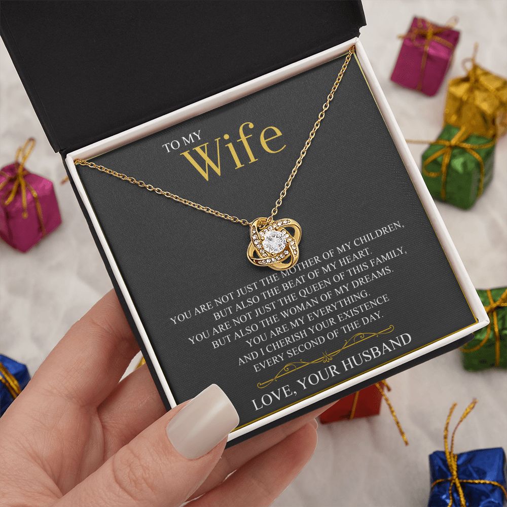 To My Wife Love Knot Necklace