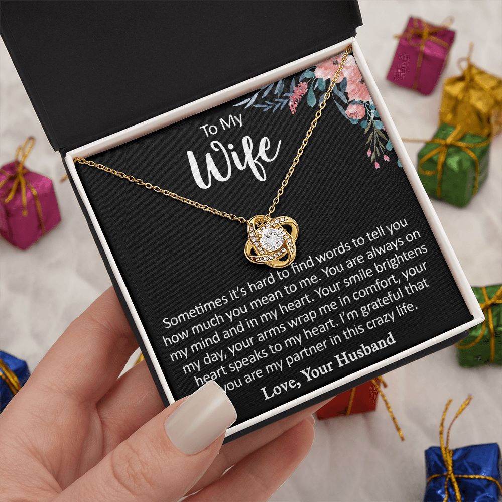 To My Wife Love Knot Necklace