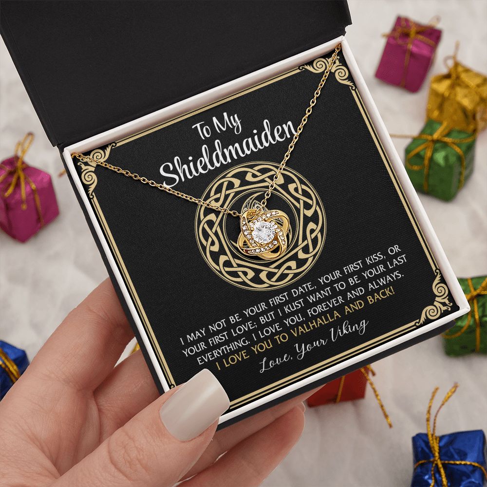 To My Shieldmaiden Love Knot Necklace