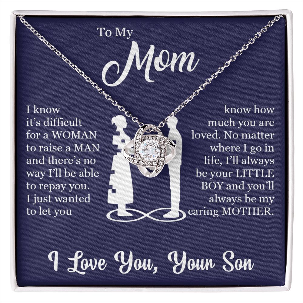 To My Mom Love Knot Necklace