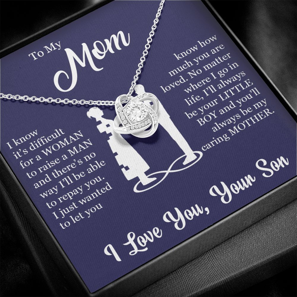 To My Mom Love Knot Necklace