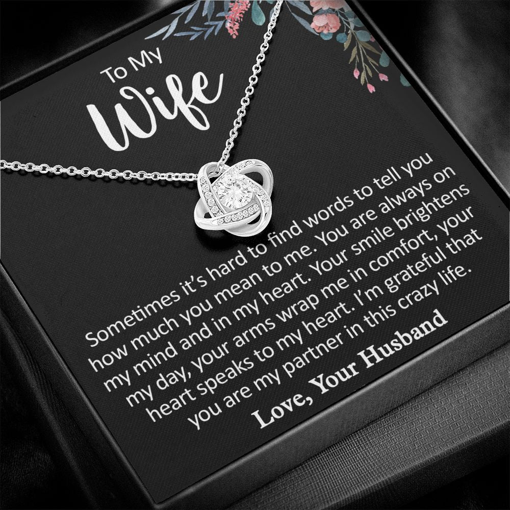 To My Wife Love Knot Necklace