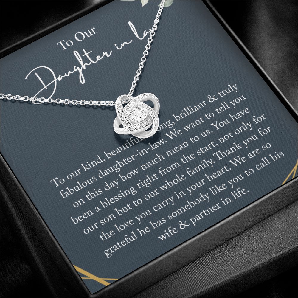 To Our Daughter-In-Law Love Knot Necklace