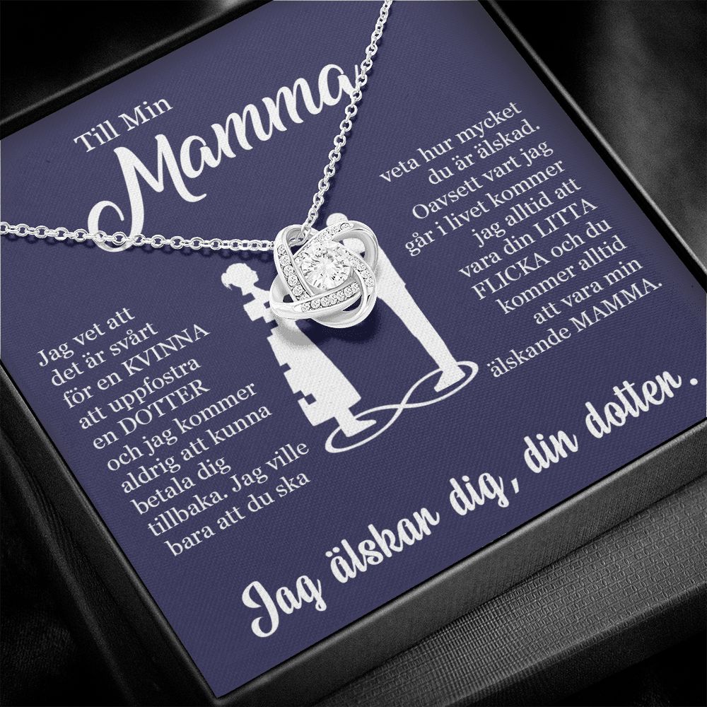 Till Min Mamma Love Knot Halsband