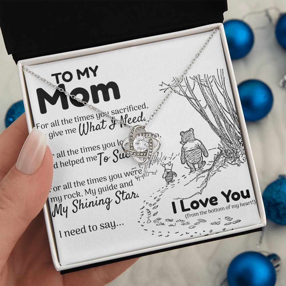 To My Mom Love Knot Necklace