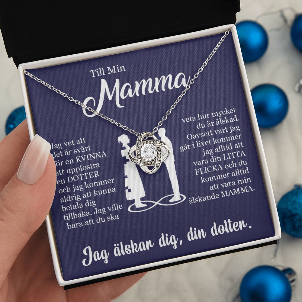 Till Min Mamma Love Knot Halsband