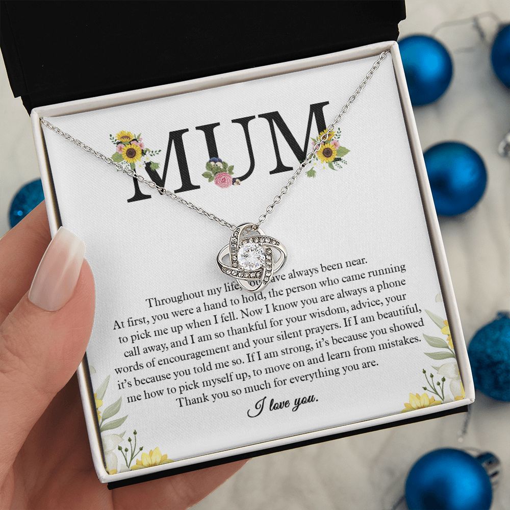To My Mum Love Knot Necklace