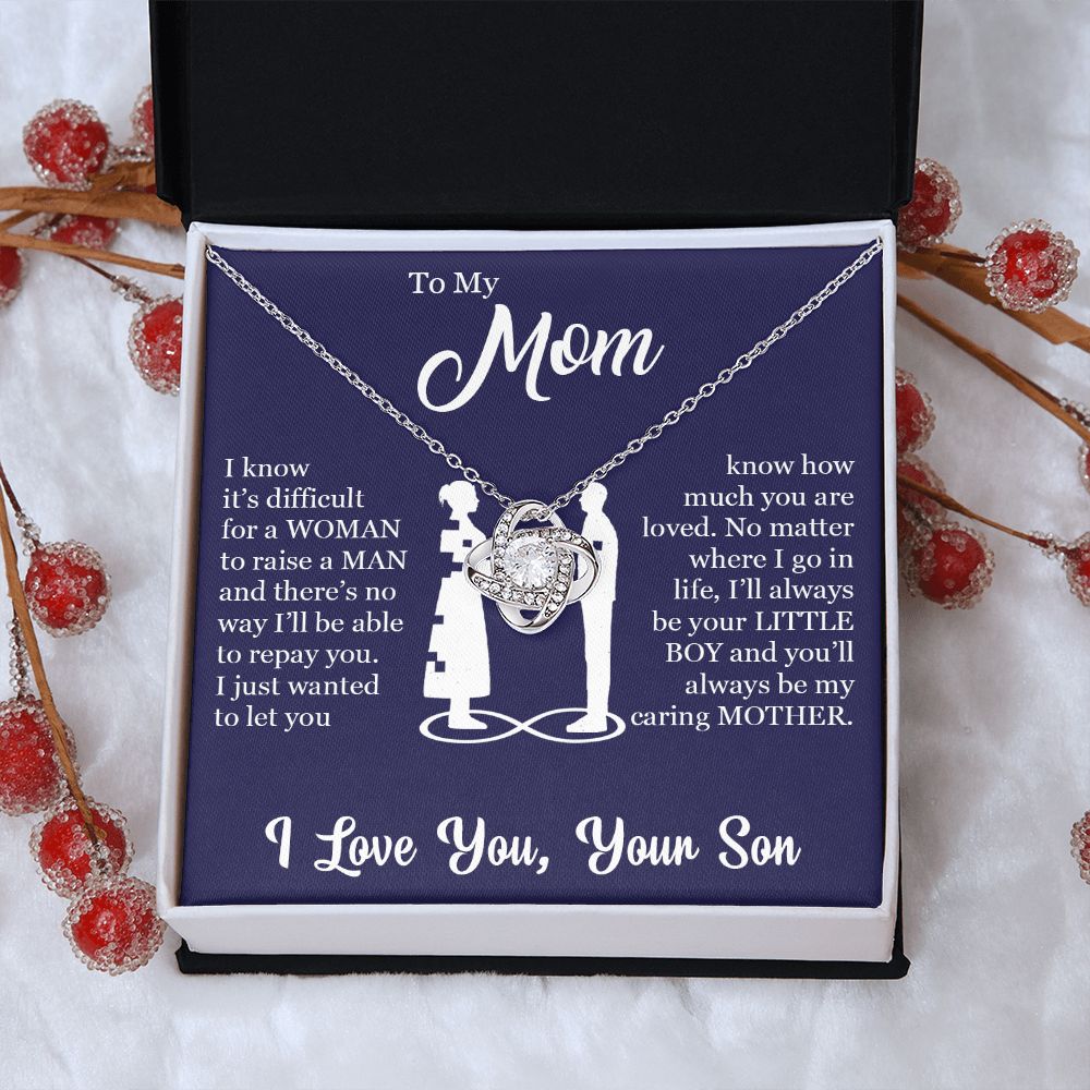 To My Mom Love Knot Necklace
