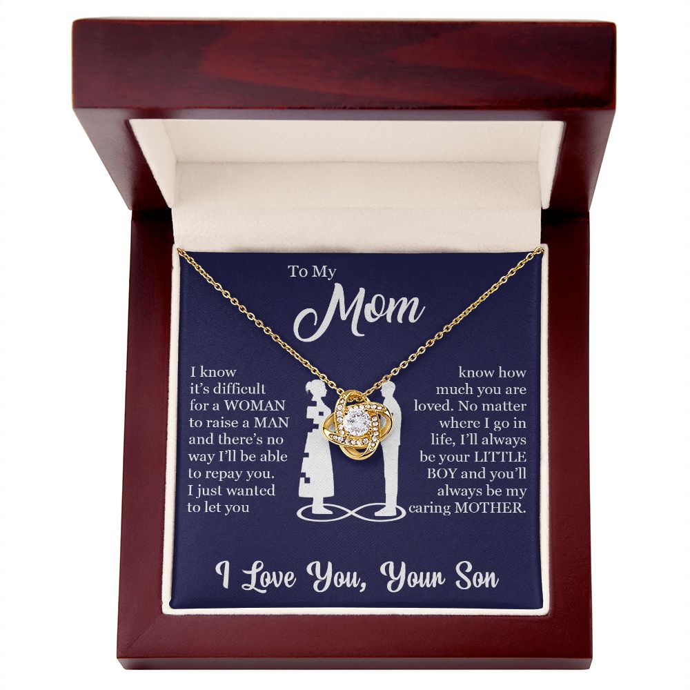 To My Mom Love Knot Necklace