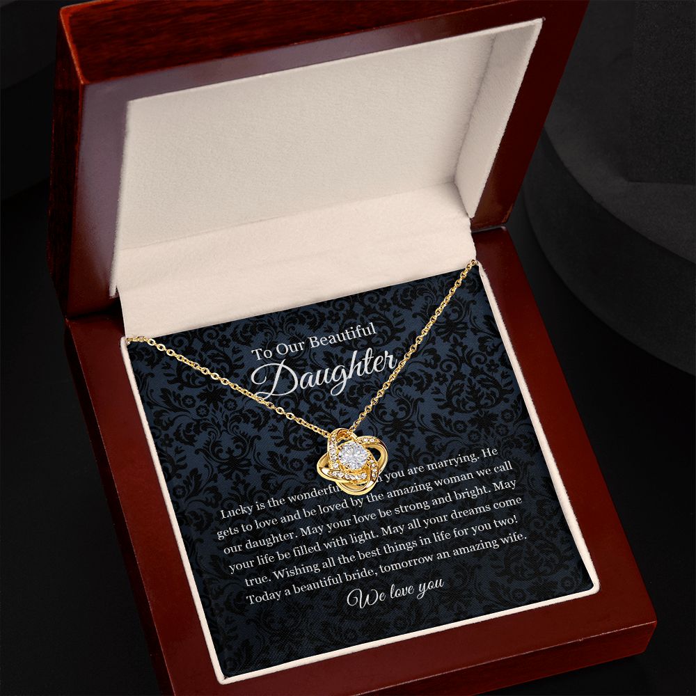 To Our Daughter Love Knot Necklace