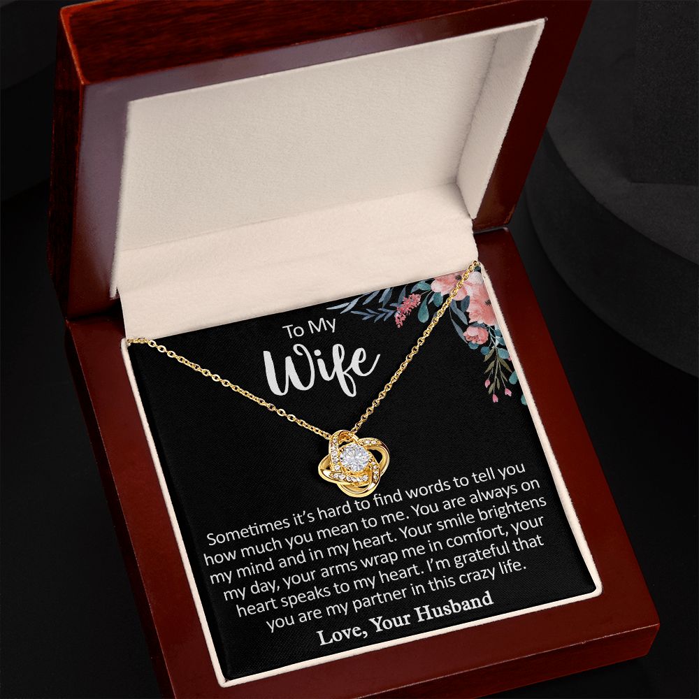 To My Wife Love Knot Necklace