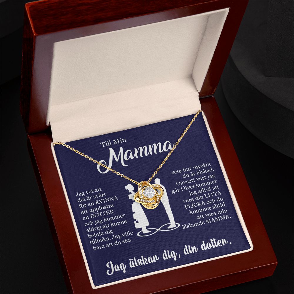Till Min Mamma Love Knot Halsband