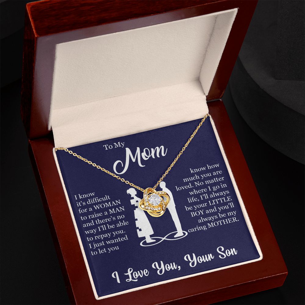 To My Mom Love Knot Necklace