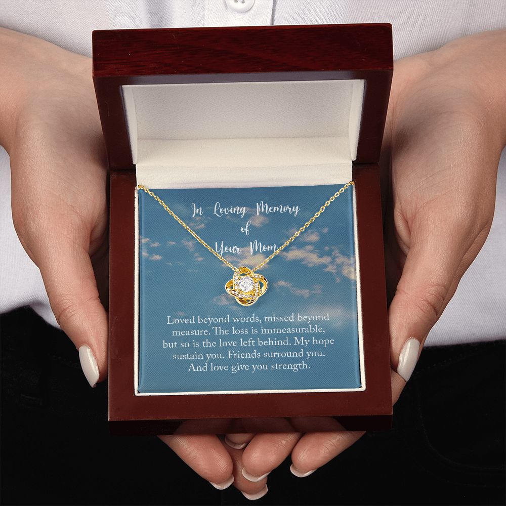 In Loving Memory Of Your Mom Love Knot Necklace