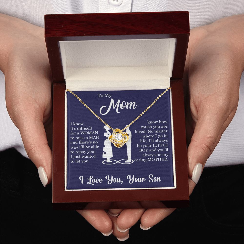 To My Mom Love Knot Necklace