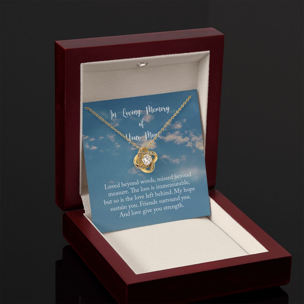In Loving Memory Of Your Mom Love Knot Necklace