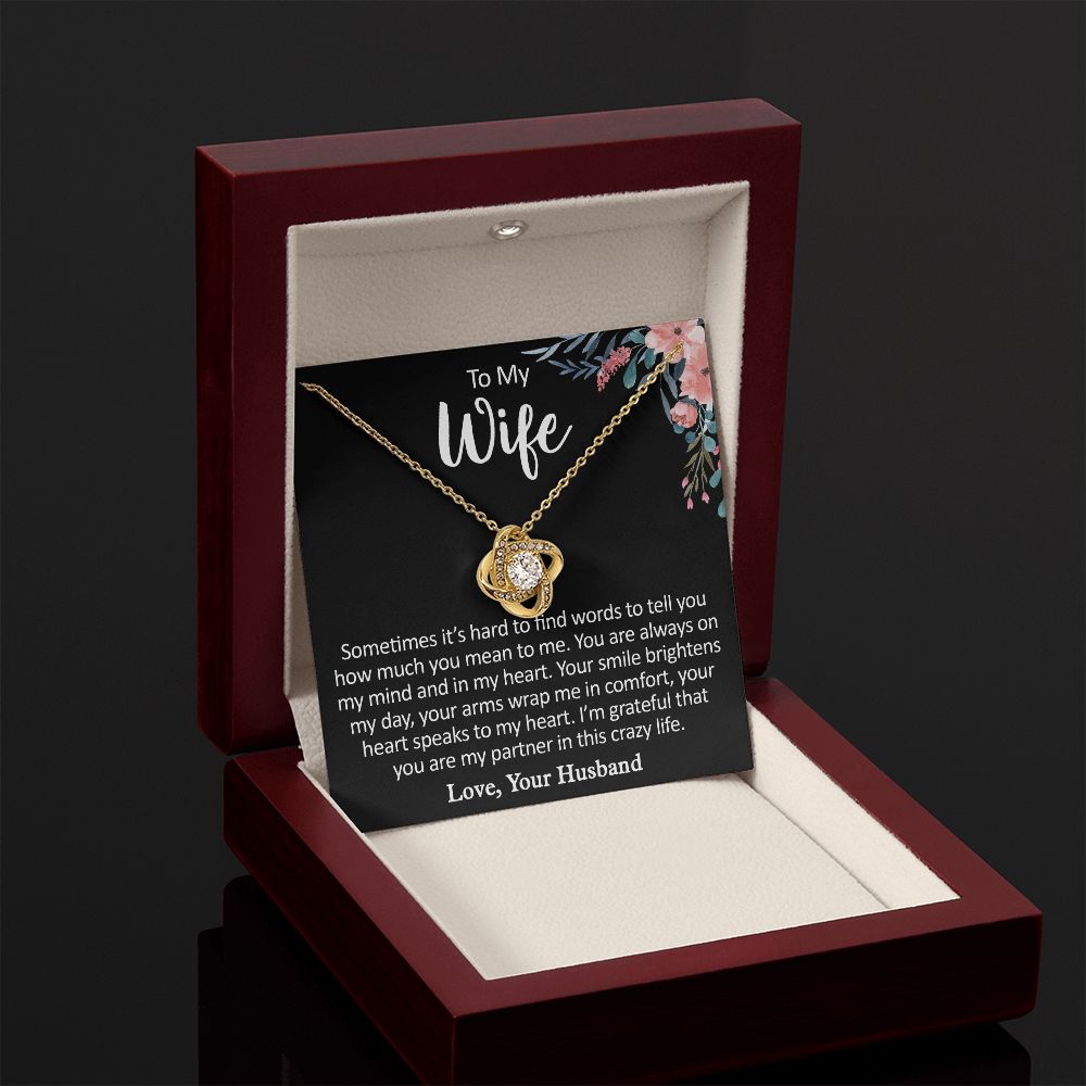 To My Wife Love Knot Necklace