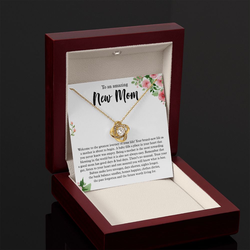 Gift for New Mom Love Knot Necklace