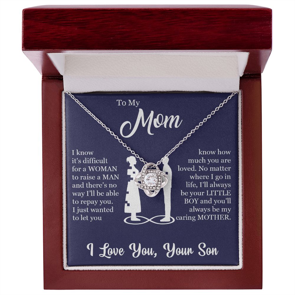 To My Mom Love Knot Necklace
