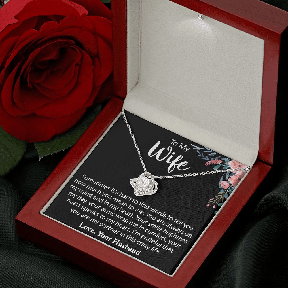 To My Wife Love Knot Necklace
