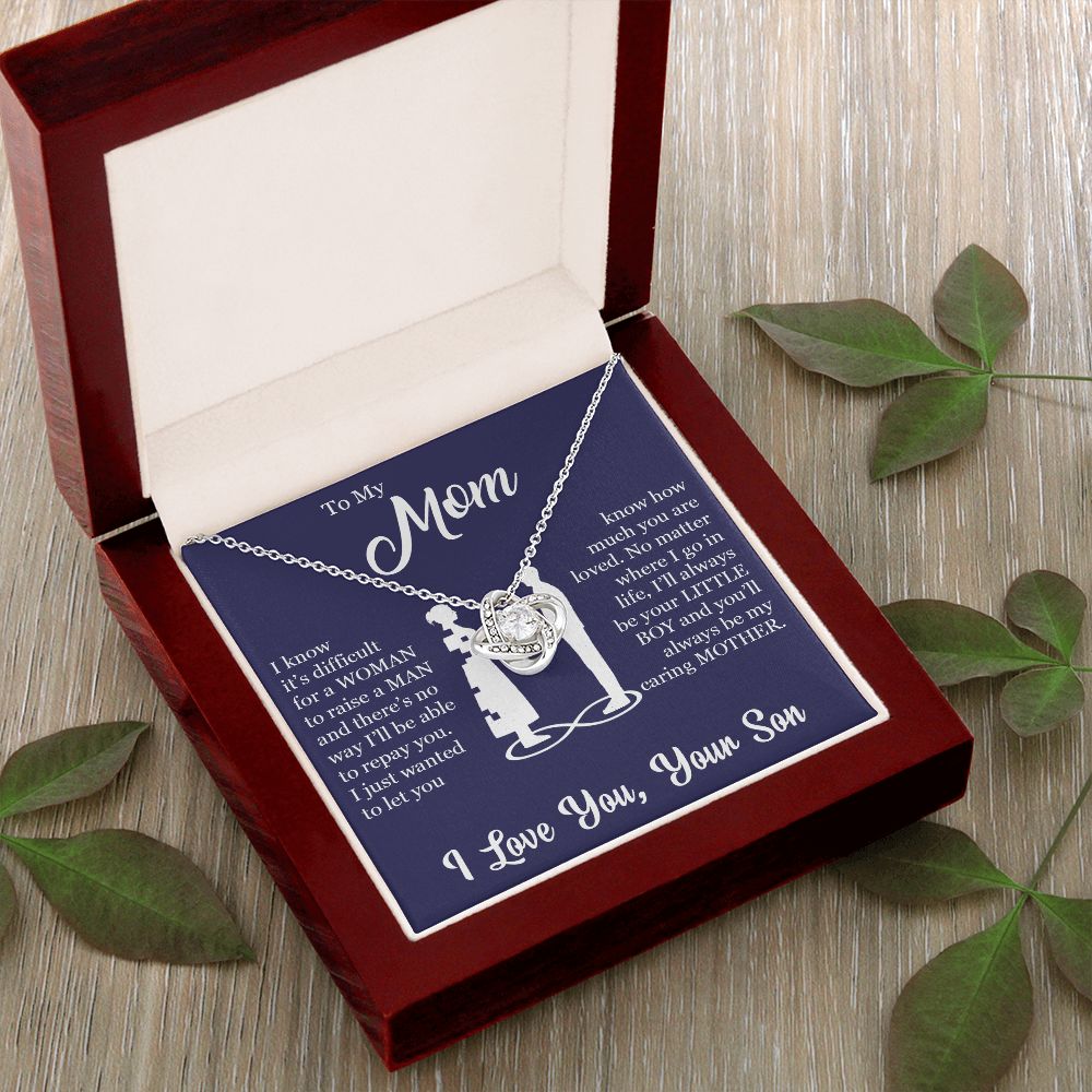 To My Mom Love Knot Necklace