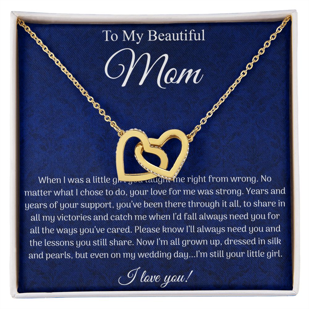 To My Beautiful Interlocking Heart Necklace