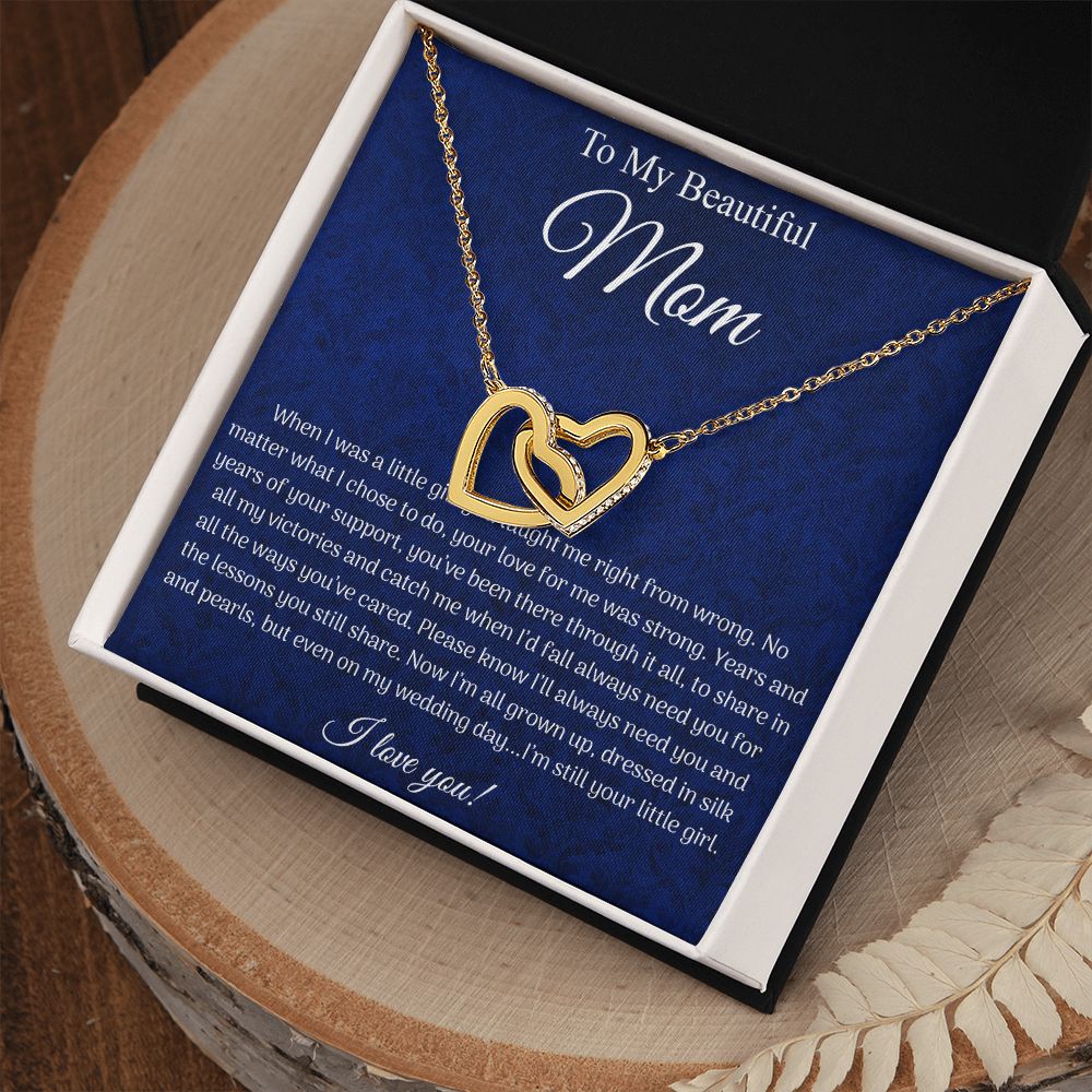 To My Beautiful Interlocking Heart Necklace