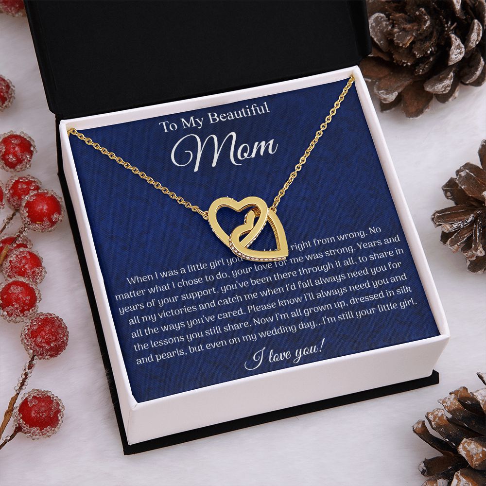 To My Beautiful Interlocking Heart Necklace