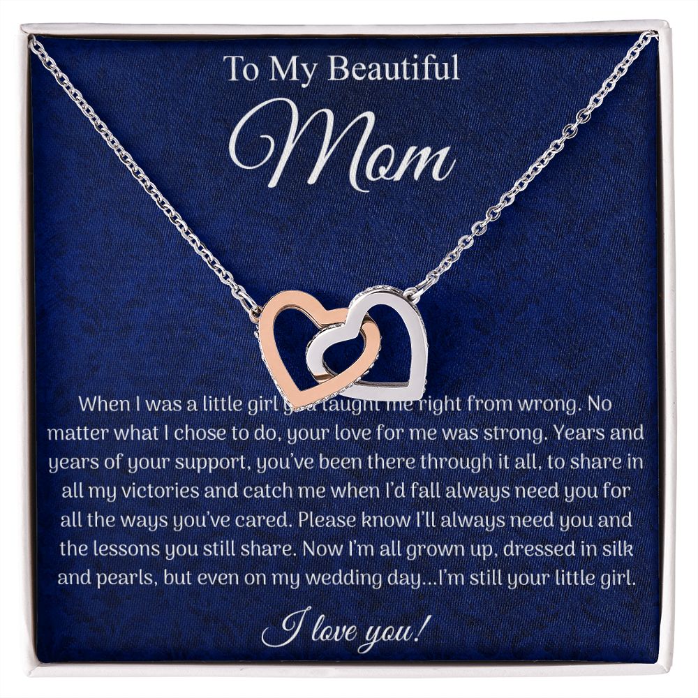To My Beautiful Interlocking Heart Necklace